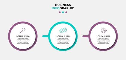 Infographic design business template with icons and 3 options or steps vector