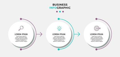 Infographic design business template with icons and 3 options or steps vector