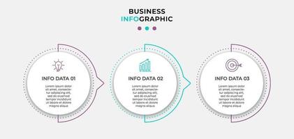 Infographic design business template with icons and 3 options or steps vector