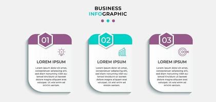 Infographic design business template with icons and 3 options or steps vector