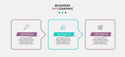 Infographic design business template with icons and 3 options or steps vector