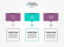 Infographic design business template with icons and 3 options or steps vector