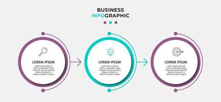 Infographic design business template with icons and 3 options or steps vector