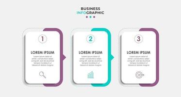 Infographic design business template with icons and 3 options or steps vector