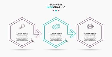 Infographic design business template with icons and 3 options or steps vector