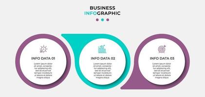 Infographic design business template with icons and 3 options or steps vector
