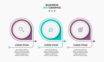 Infographic design business template with icons and 3 options or steps vector