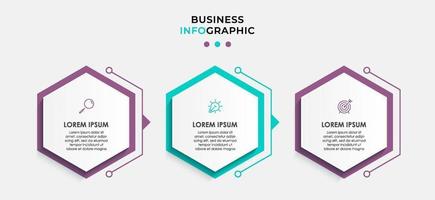 Infographic design business template with icons and 3 options or steps vector