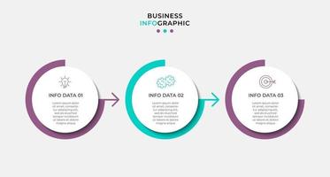 Infographic design business template with icons and 3 options or steps vector