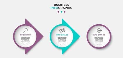 Infographic design business template with icons and 3 options or steps vector