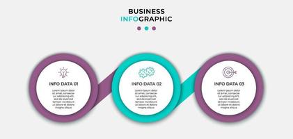 Infographic design business template with icons and 3 options or steps vector