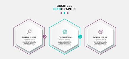Infographic design business template with icons and 3 options or steps vector