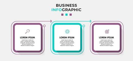 Infographic design business template with icons and 3 options or steps vector