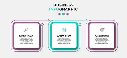 Infographic design business template with icons and 3 options or steps vector