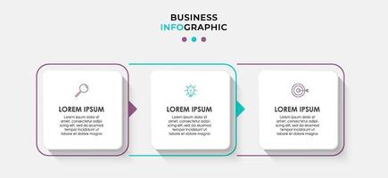 Infographic design business template with icons and 3 options or steps vector