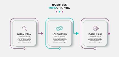Infographic design business template with icons and 3 options or steps vector