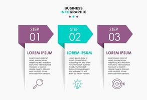 Infographic design business template with icons and 3 options or steps vector