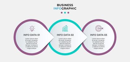 Infographic design business template with icons and 3 options or steps vector
