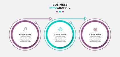 Infographic design business template with icons and 3 options or steps vector