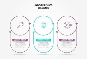 Infographic design business template with icons and 3 options or steps vector