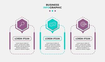 Infographic design business template with icons and 3 options or steps vector