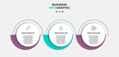Infographic design business template with icons and 3 options or steps vector
