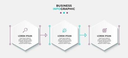 Infographic design business template with icons and 3 options or steps vector
