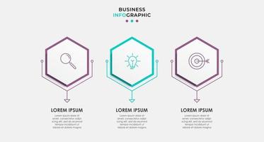Infographic design business template with icons and 3 options or steps vector