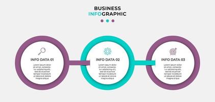 Infographic design business template with icons and 3 options or steps vector