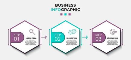 Infographic design business template with icons and 3 options or steps vector