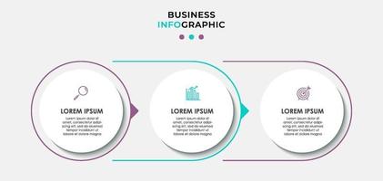 Infographic design business template with icons and 3 options or steps vector