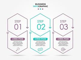 Infographic design business template with icons and 3 options or steps vector