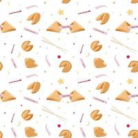 Seamless pattern of fortune cookies vector