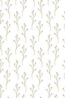 Seamless repeating pattern of flowers and plants.  wildflowers vector