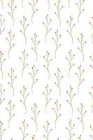 Seamless repeating pattern of flowers and plants.  wildflowers vector