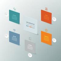 Business concept infographic template with diagram. vector