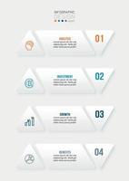 Business concept infographic template with workflow. vector