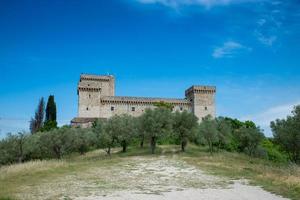 Albornoz fortress on the hill above Narni, Italy, 2020 photo