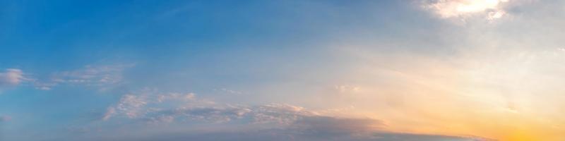 Gorgeous panorama scenic of sunrise and sunset with silver lining and cloud in the morning and evening photo