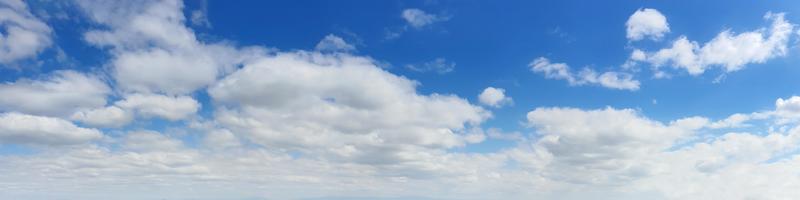 Panorama sky with cloud on a sunny day photo