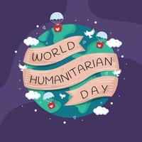 dia mundial humanitario vector