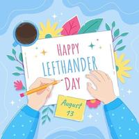 Happy Lefthander Day vector