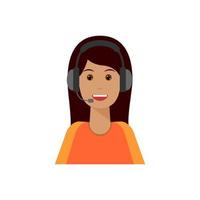 character woman Call center vector