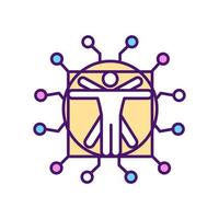 Artificial intelligence RGB color icon vector
