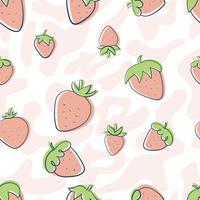 Juicy Strawberries Seamless Pattern vector