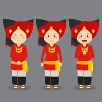 North Sumatra Character with Various Expression vector