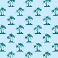 Flat palm trees seamless pattern vector