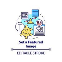 Set featured image concept icon vector