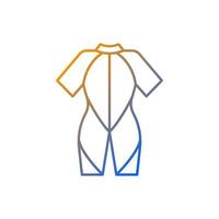 icono de vector lineal degradado de traje de neopreno