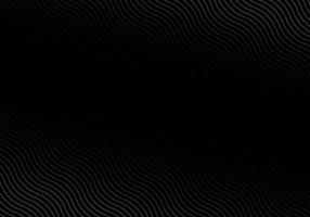 Abstract wave lines white color pattern on black background vector